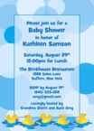 personalized ducky baby shower invitation
